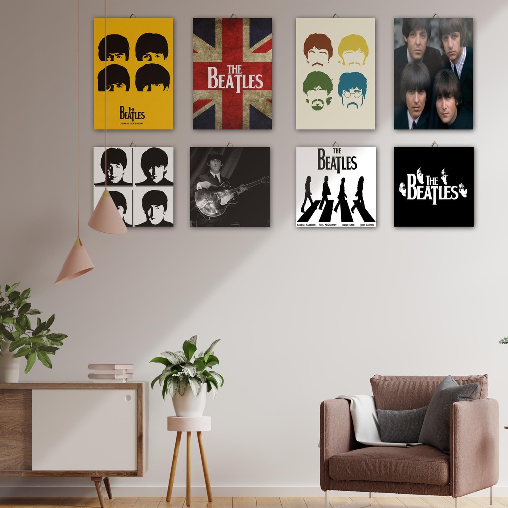 POSTER KAYU Hiasan dinding MUSISI THE BEATLES /BAND / MUSIK / dekorasi rumah / dekorasi / walldecor