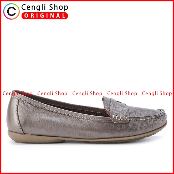 SEPATU FLAT KULIT OBERMAIN WANITA ORIGINAL ASLI TERBARU SILVER OW07