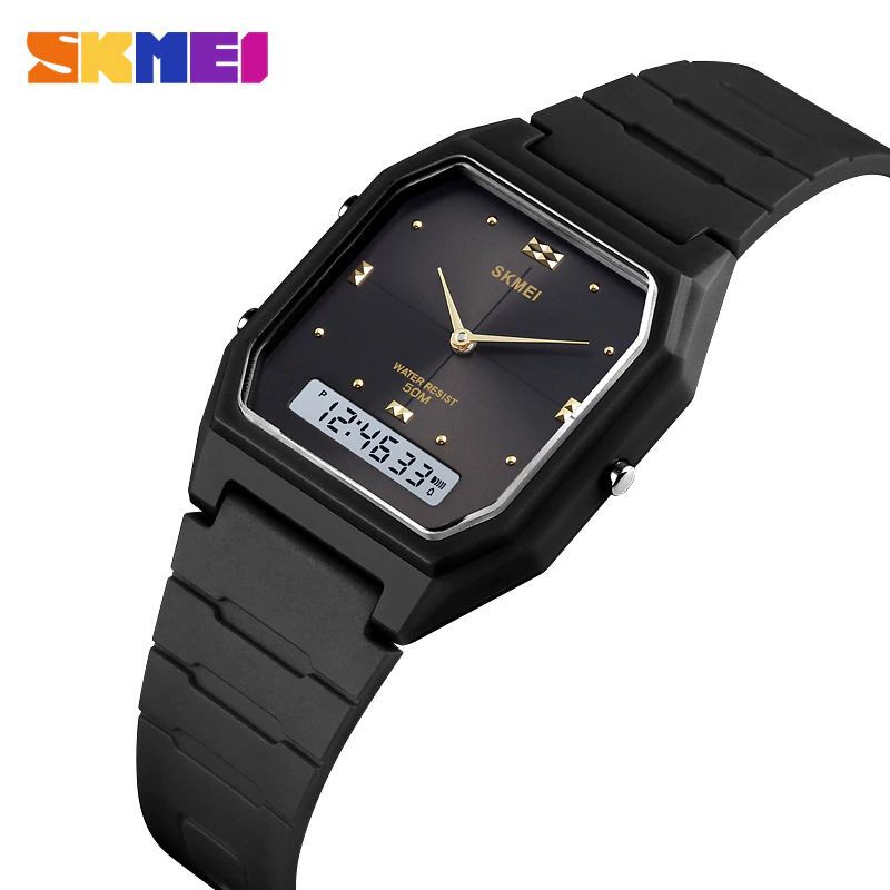 Jam Tangan Tipis Digital Putih Vintage Sport Casual E9V5 Kecil Pria Jarum Elegan Police Kulit Premiu