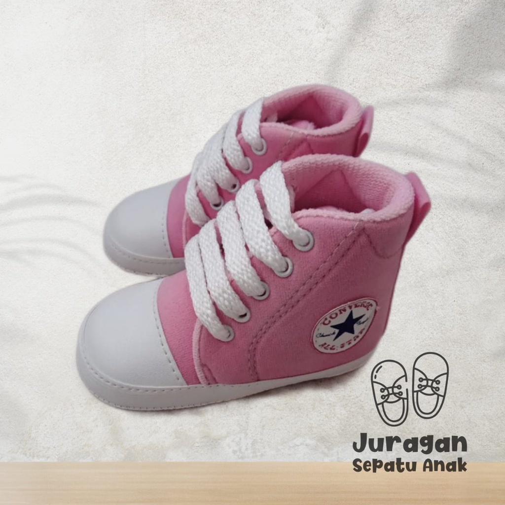 Sepatu bayi prewalker merangkak dan belajar jalan anti slip sepatu bayi keren cnv terlaris/Sepatu bayi/sepatu prewalker