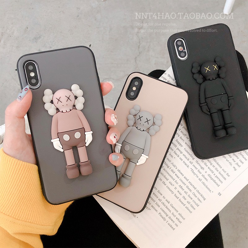 Soft Case Kulit Pu Motif Kartun Hewan Lucu Imut Warna Hitam Merah