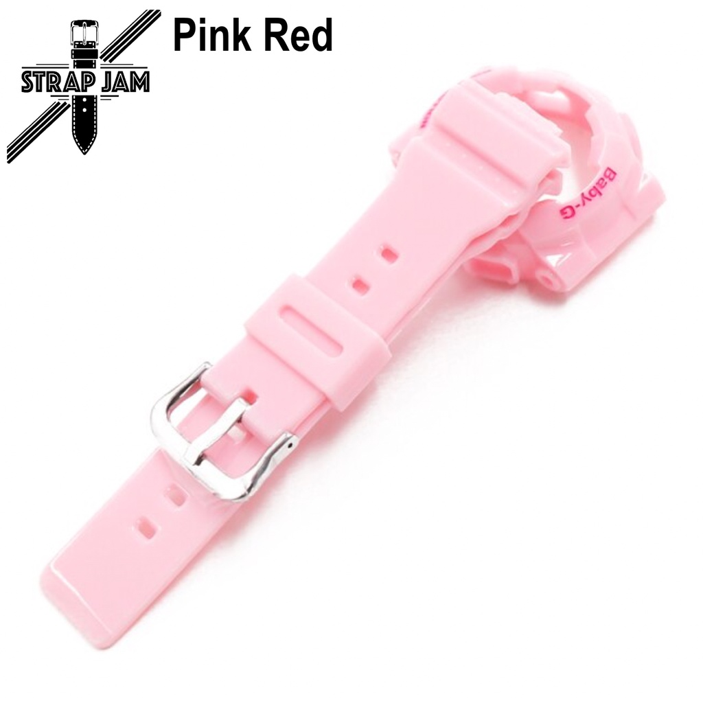 Strap Untuk Casio Baby-G BA 110 111 112 120 BA110 BA111 BA112 BA120 - Tali Jam Resin Set Dengan Case Glossy