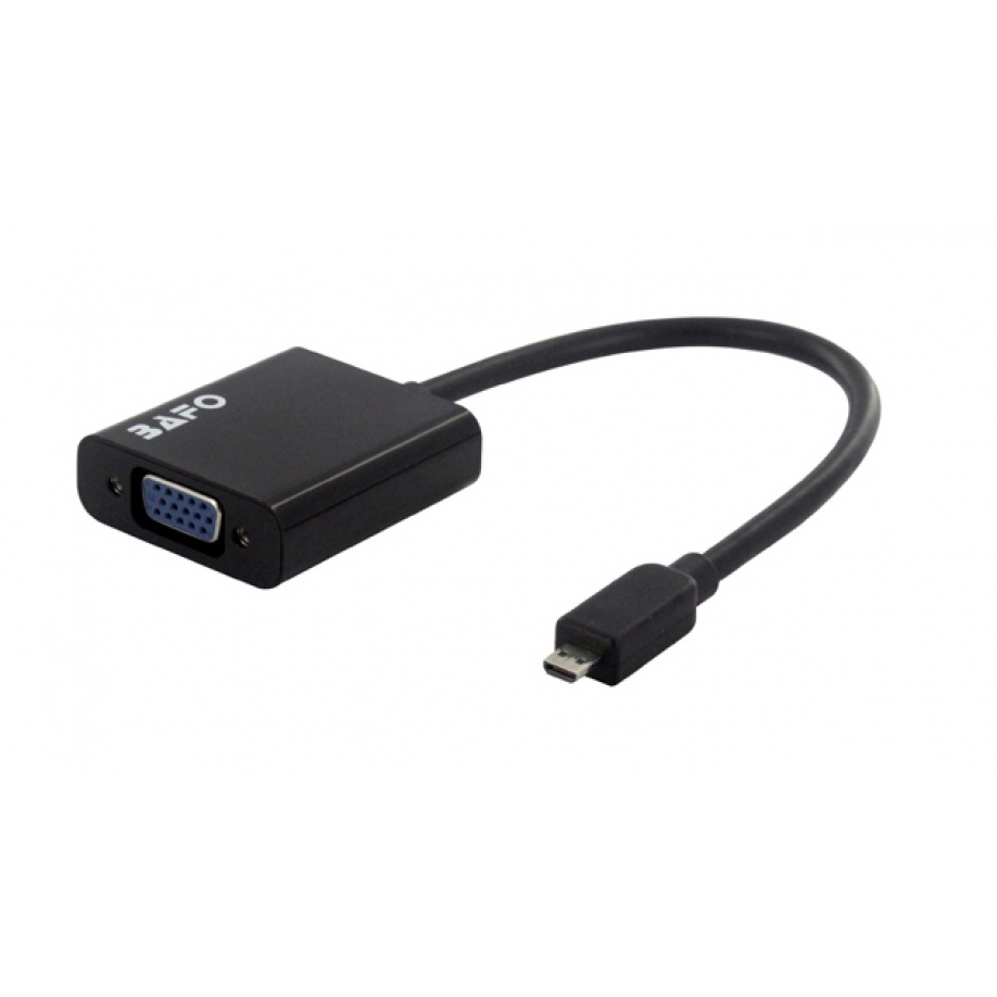 Accessories Kabel Micro HDMI To VGA + Audio - Merk Bafo (BF-2622)