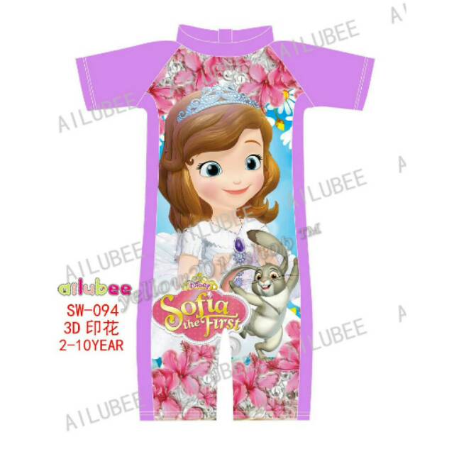 CLE4446 - Ailubee Swimwear / baju renang Sofia The First