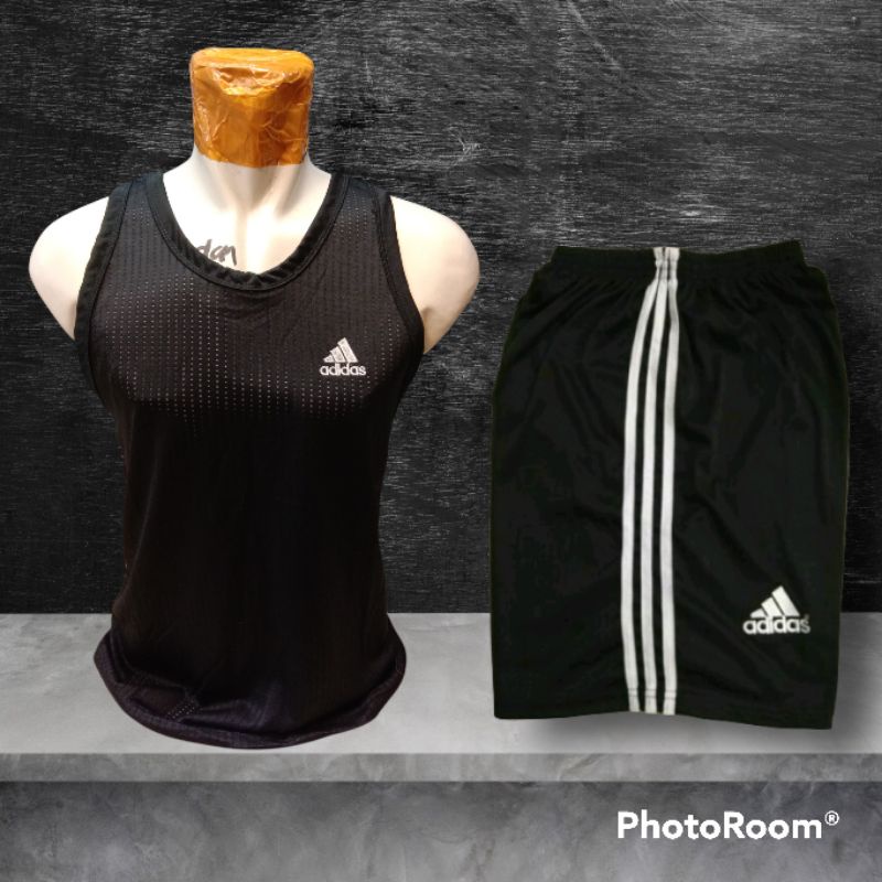 KAOS SINGLET#SINGLET ADIDAS#SETELAN ADIDAS SINGLET#LOGO BORDIR