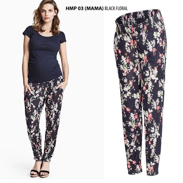 3 MOTIF H&M CELANA KULOT PANJANG DOUBLE FRONT POCKET JERSEY VISCOSE BIG SIZE