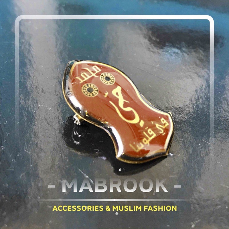 Accesories pin terompah / bros terompah / nalain “MOTIF HAYYUN”