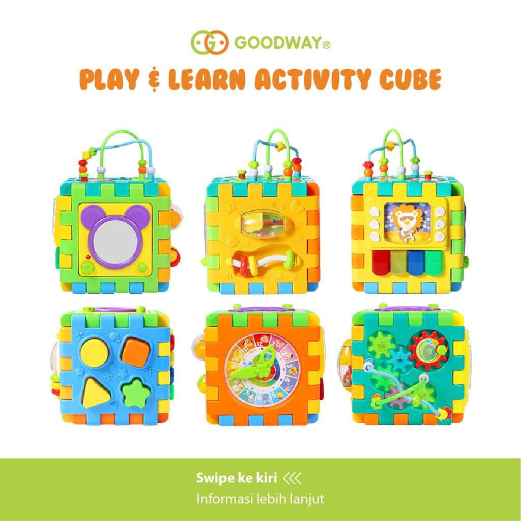 Goodway Play &amp; Learn Activity Cube / Mainan Edukasi Anak Puzzle