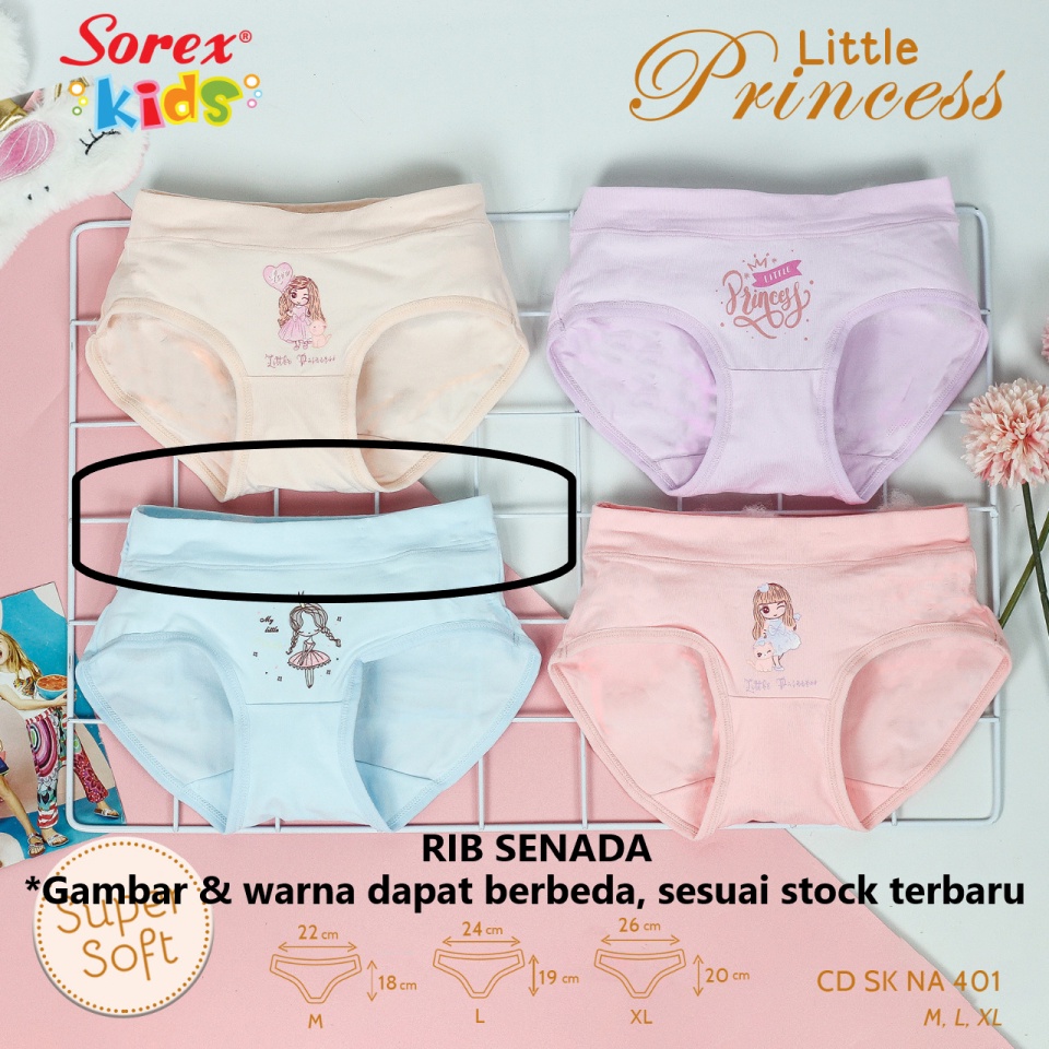 2-9Thn/ SOREX KIDS 1pcs Celana Dalam Anak Perempuan Sorex SUPER SOFT