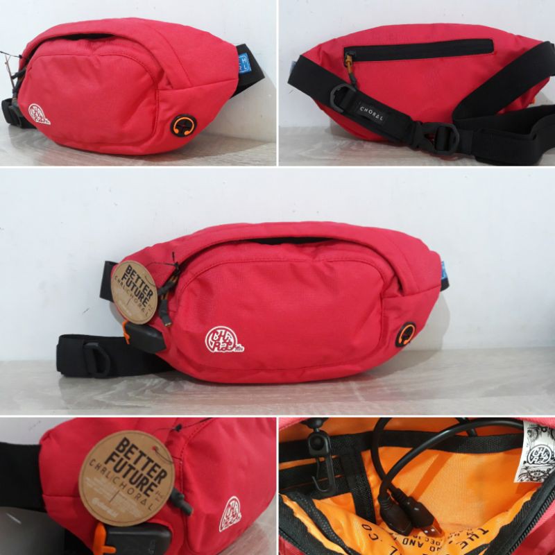 waistbag CHORAL ARCO asli original / waistbag pria keren CHORAL red / tas pinggang cowok