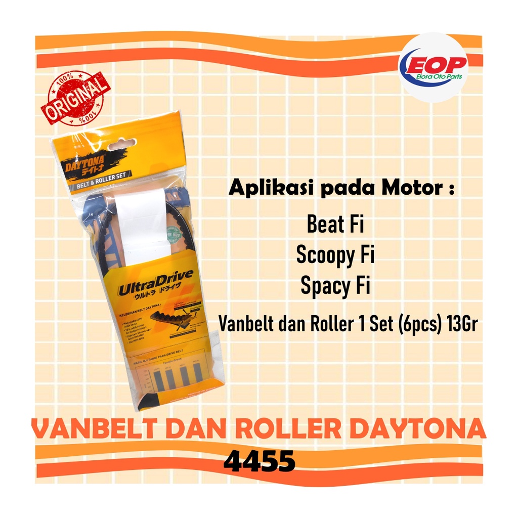 VANBELT+ROLLER DAYTONA BEAT FI/SCOOPY-FI/VARIO 110FI NON ESP 4455