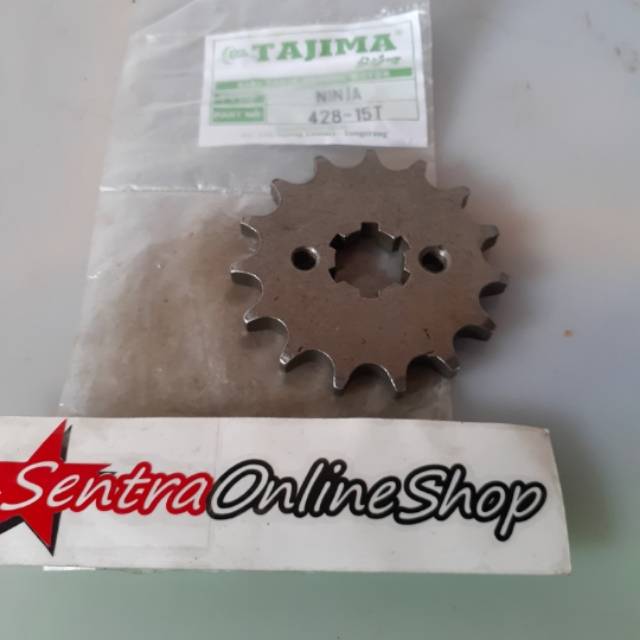 Gir gear depan Ninja Ukuran 428 15T Tajima