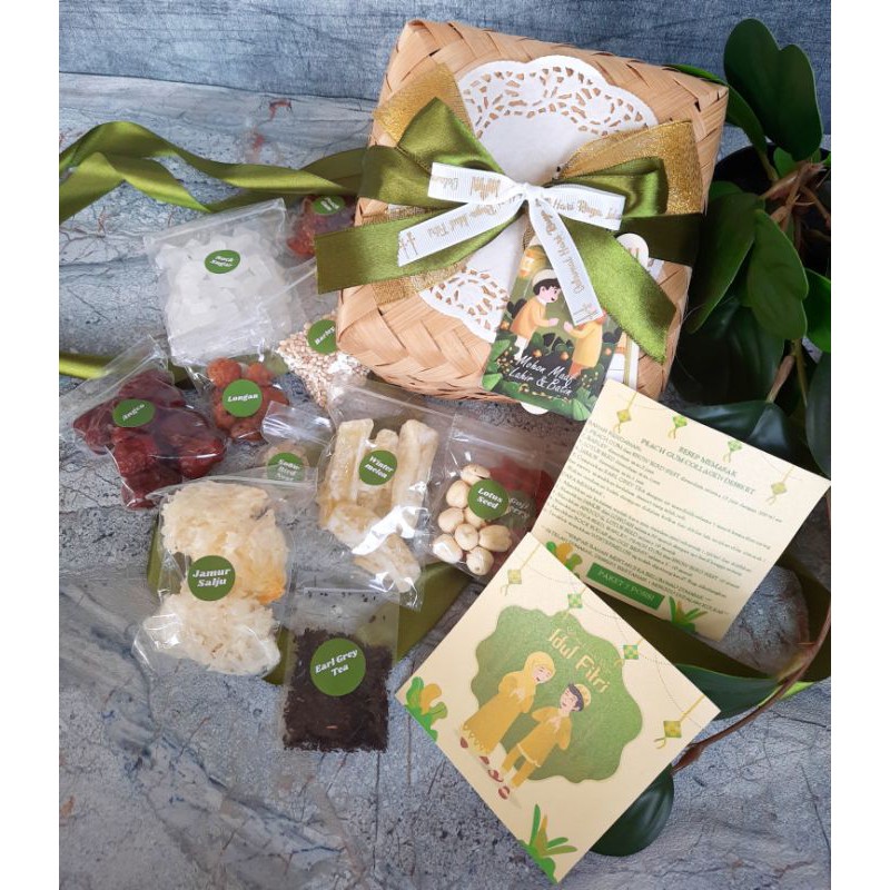 

Hampers lebaran idul fitri / parcel lebaran peach gum dessert Extra Earl Grey Tea 12 Varian