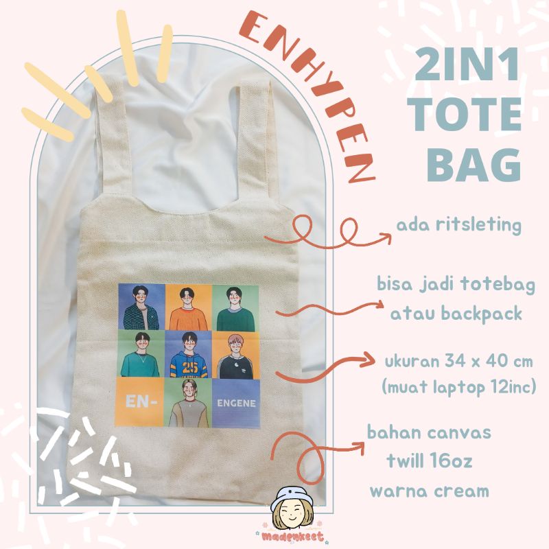 ENHYPEN TOTEBAG Canvas Premium 2in1