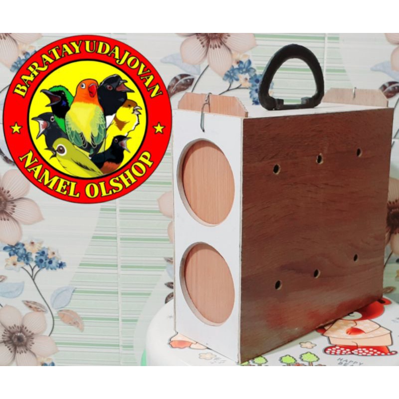 TEMPAT MEMBAWA BURUNG BOX BURUNG 2 RUANG KOTAK UNTUK MEMBAWA BURUNG