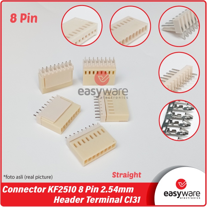 1 Set Connector Molex KF2510 8P 8 Pin 2.54mm Header Terminal CI31