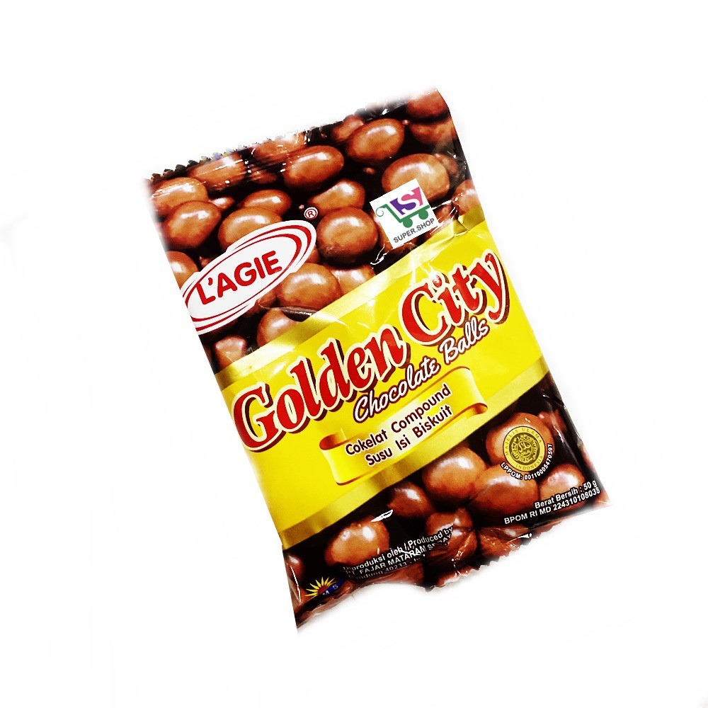 L'AGIE Golden City Chocolate Balls Cokelat Lagie 50 Gram