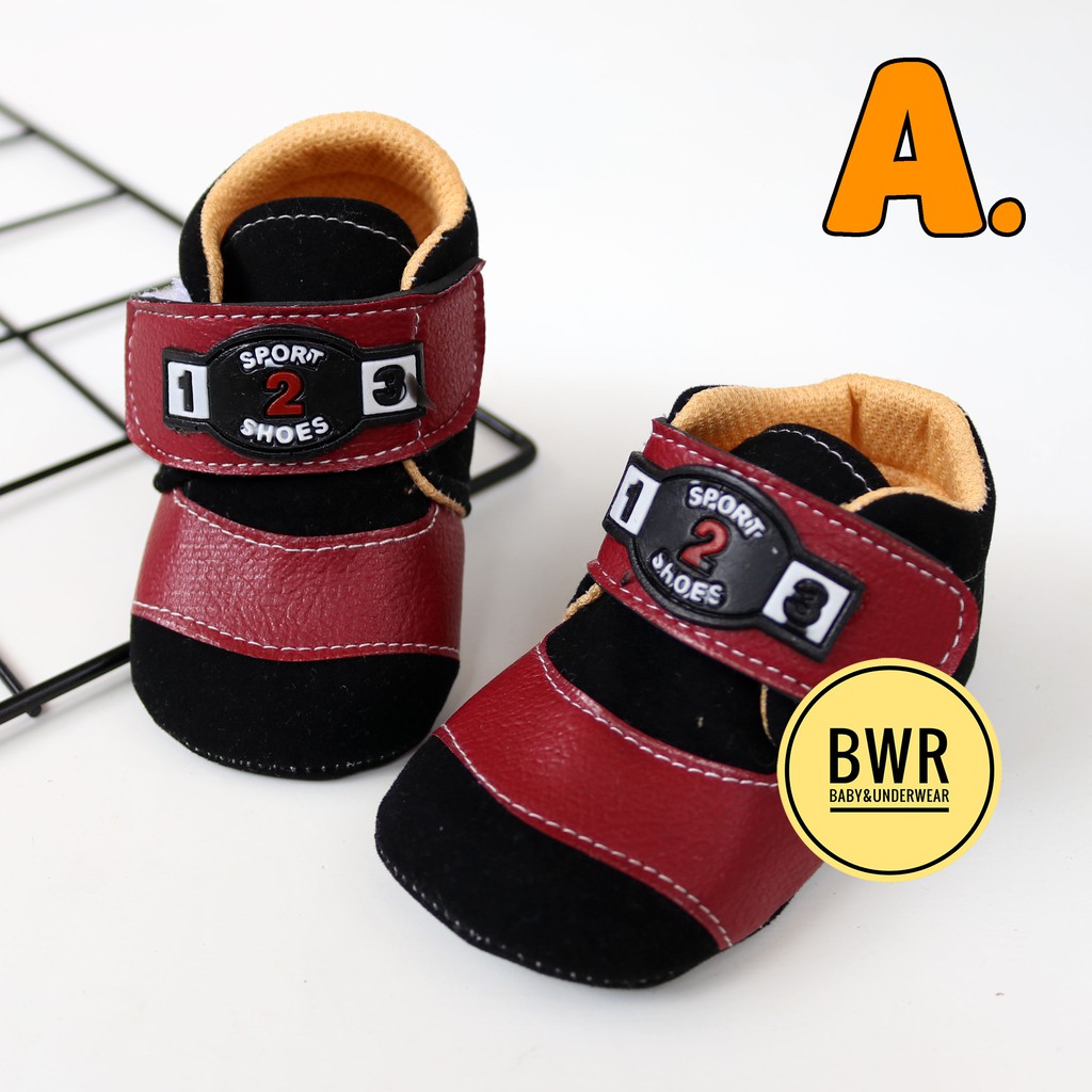 Pilih Warna || Sepatu Bayi Laki Laki BJORR / Baby Shoes 3 6 Bulan  - Bwr IX