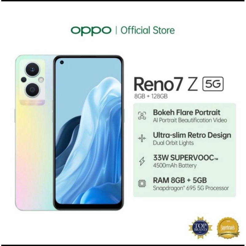 OPPO RENO7 Z [5G] RAM 8/128GB 100% BARU DAN BERGARANSI RESMI