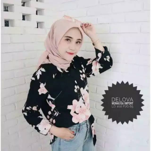 PROMO DELOVA BLOUSE MONALISA /KEMEJA WANITA