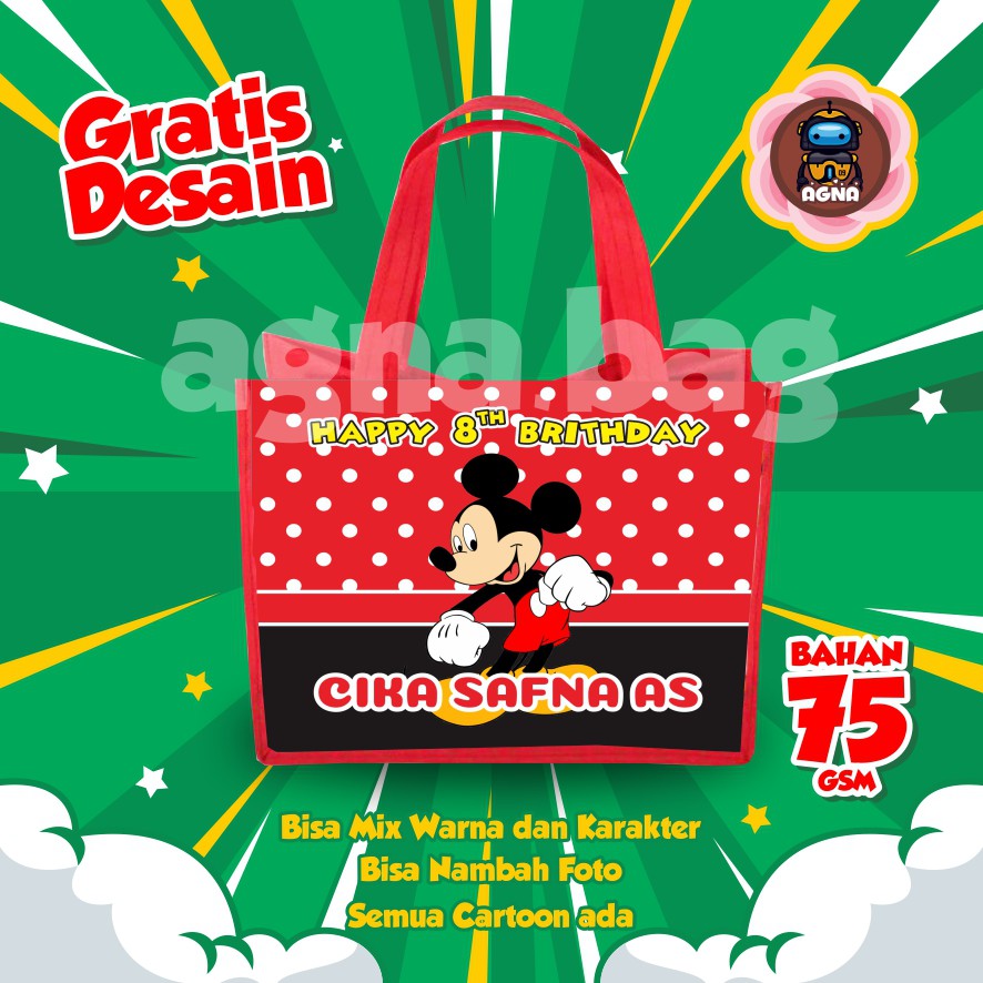 

GOODIE BAG MURAH / TAS ULTAH CUSTOM /TAS ULTAH PROMO/ TAS ULTAH MICKEY 7