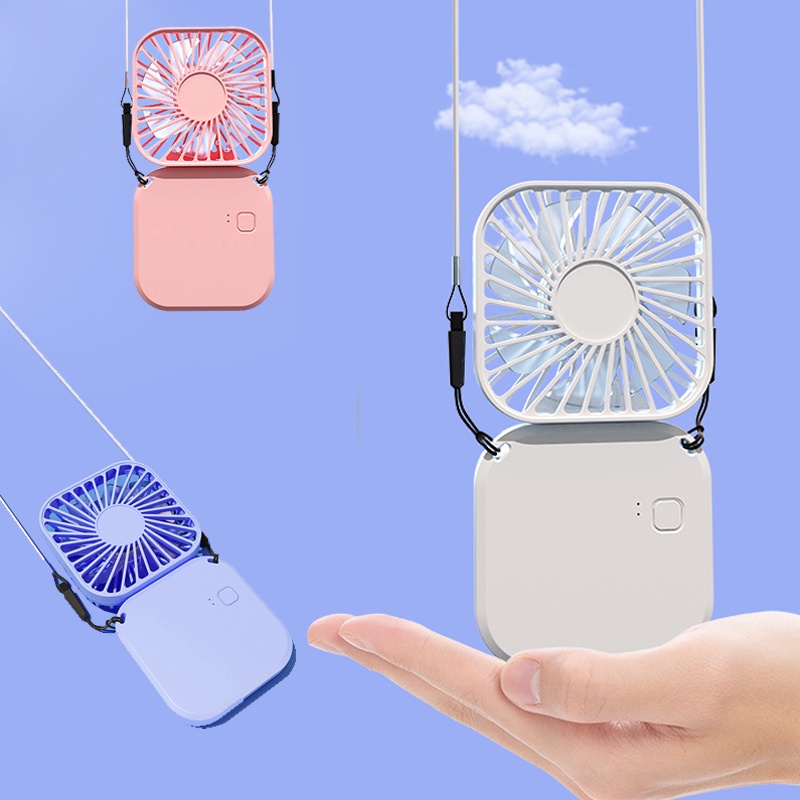 Kipas Angin Lipat Mini Portable Multifungsi 3 Kecepatan Dengan Port Charger USB Mini Fan