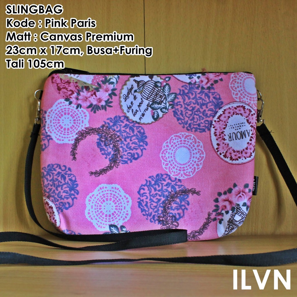 [TAS SERBAGUNA] SLINGBAG PINK PARIS