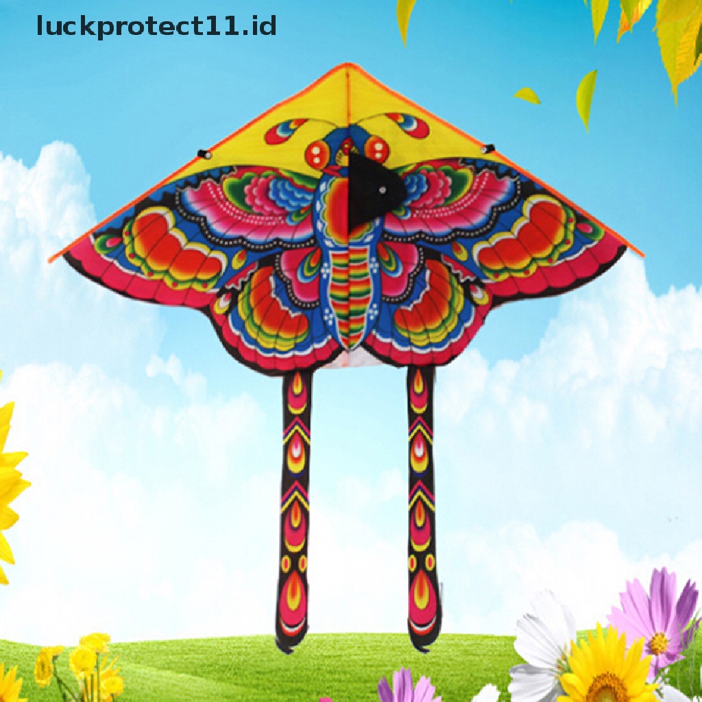 (Luckprotect11.Id 1Set 90x50cm Layangan Terbang Flying Kite Olahraga Outdoor Flying Kite Dengan