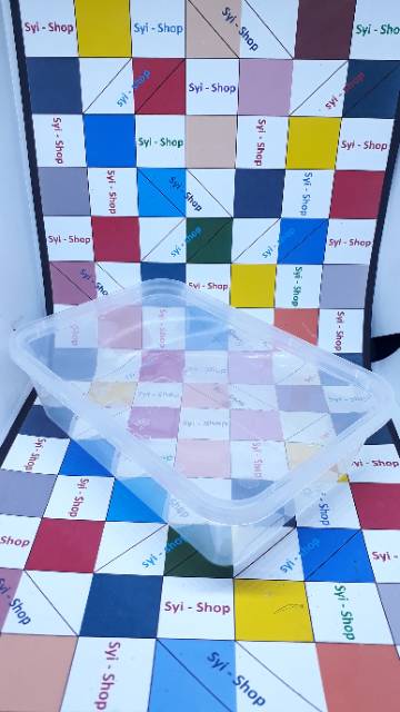GROSIR Toples Plastik Kotak Persegi Clear 650ml Harga per 25 pcs