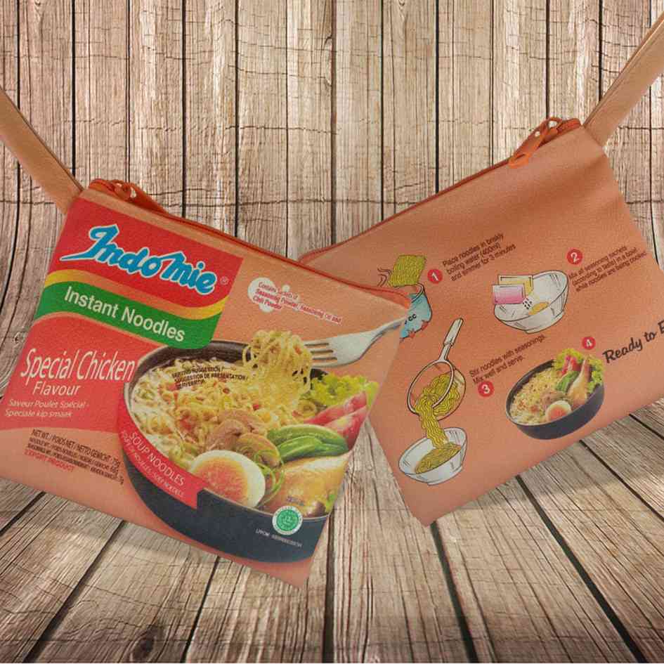 

Tempat Pensil Lucu Tema Indomie special chicken flavour Pencil Case Pouch Kosmetik HP Organizer Dompet Unik