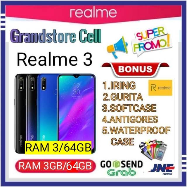 REALME 3 RAM 3/64 GB GARANSI RESMI REALME INDONESIA