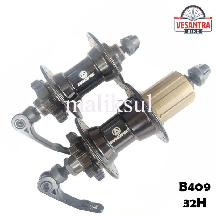 PACIFIC B409 HUB FREEHUB JANGKRIK SIX BOLT 32H HITAM