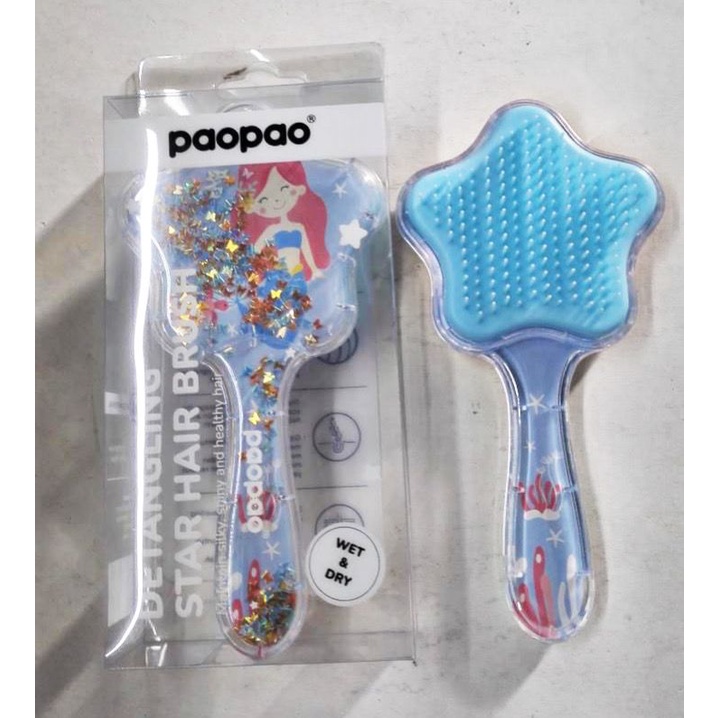 NEW PAOPAO DETANGLING STAR HAIR BRUSH (SISIR BAYI PAOPAO) SISIR LUCU