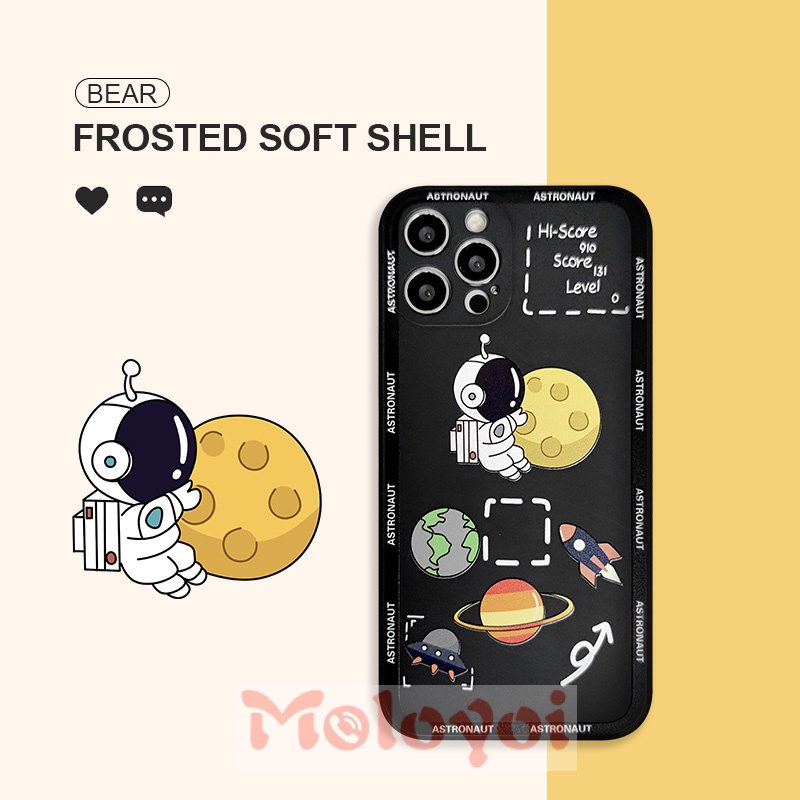 Soft Case Tpu Motif Print Kartun NASA Untuk IPhone 12 11 13 Pro Max XR 7 8 Plus X XS Max 6 6s Plus SE 2020