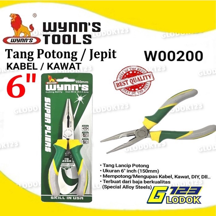 Tang Lancip 6 inch WYNNS W00200 Tang Potong Jepit