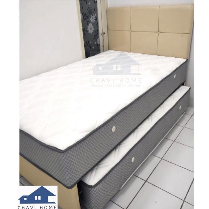 """] Set springbed 2in1 sorong spring bed mr coil ukuran 120 best deal