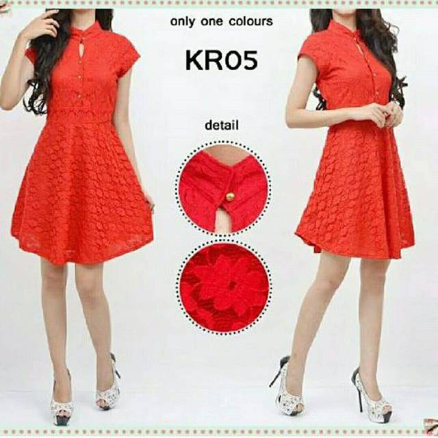 Dress Merah / Dress Merah Natal / Baju Natal Gembira