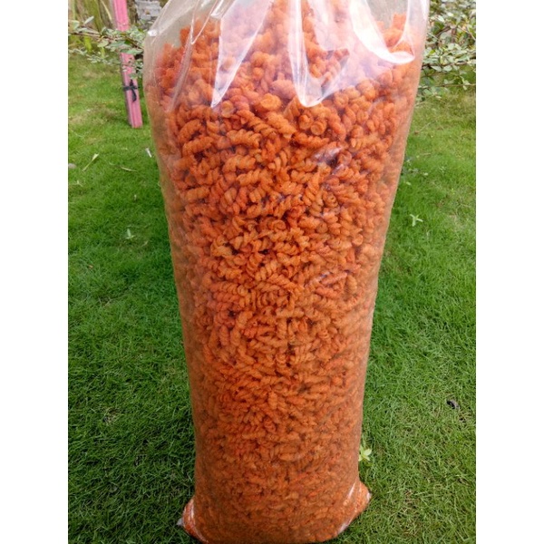 

Makaroni spiral pedas 5 kg makaroni ulir/ untir pedas, enak,gurih dan renyah