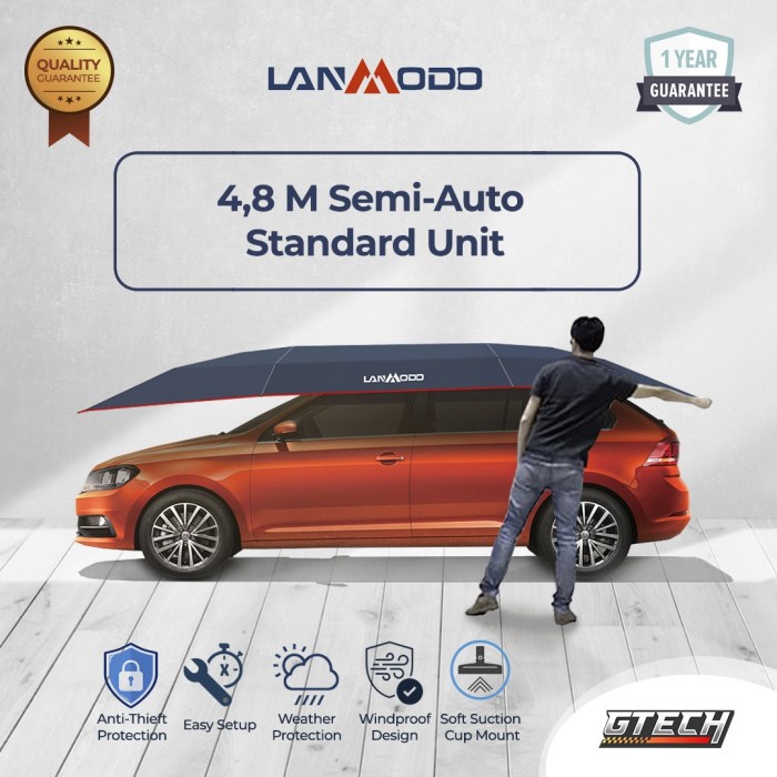 Lanmodo Semi Auto Navy/Biru Tenda Mobil Car Tent Original