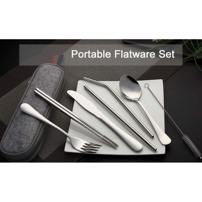Sendok Garpu set - Sendok set lipat outdoor camping Hiking - Sendok portable korea stainless
