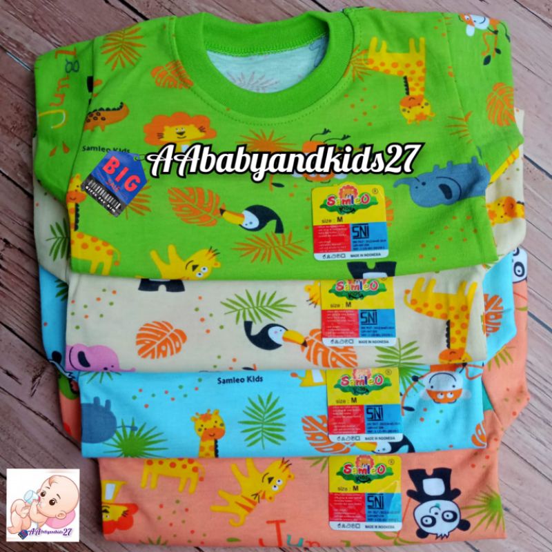 PRODUK TERBARU!!!SAMLEO 3PC Kaos Oblong Bayi Ukuran M L XL SNI HIGHT QUALITY