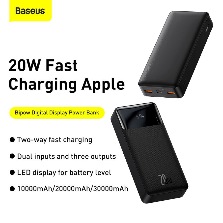 Baseus Bipow Digital Display Power bank 20000mAh 20W