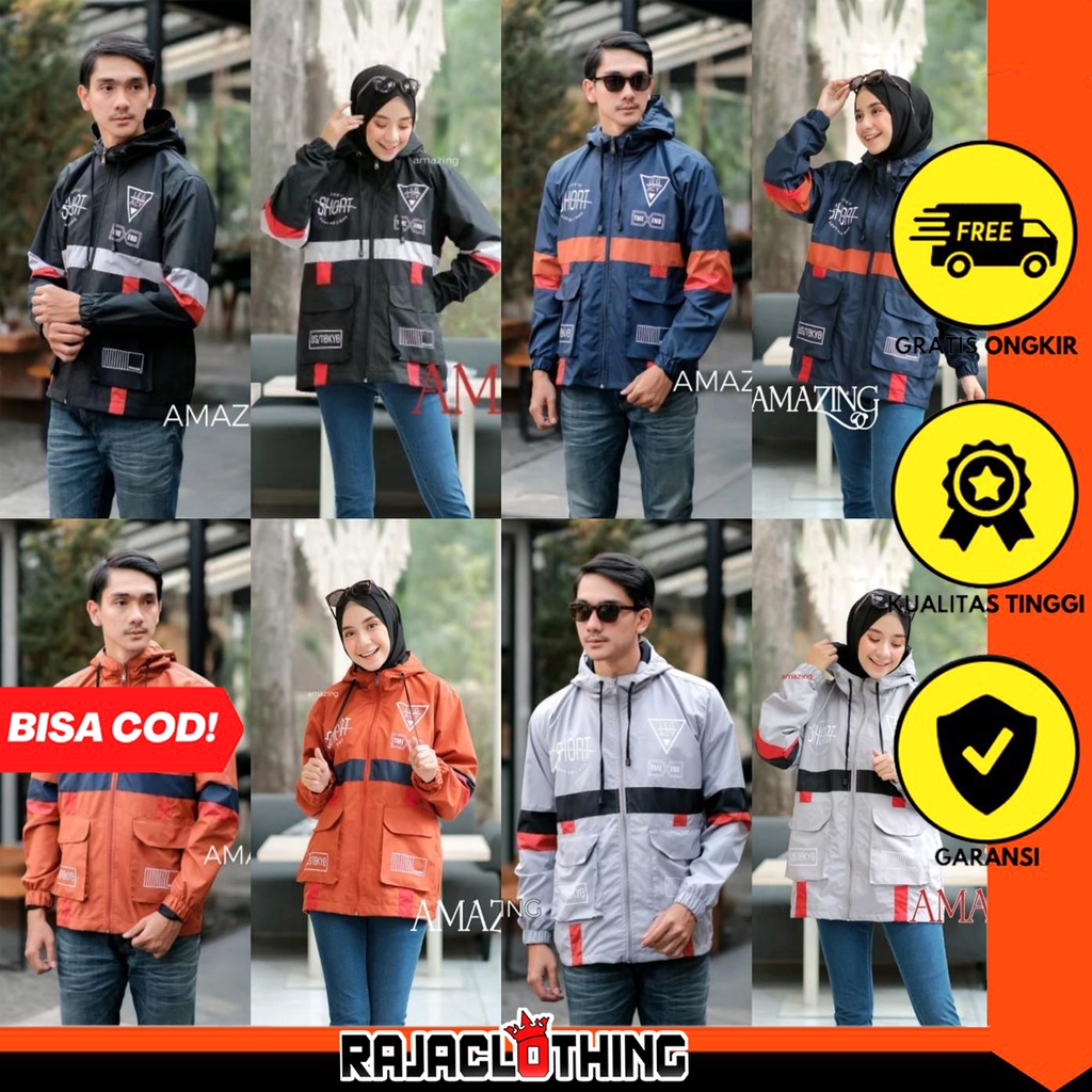 RCL - Jaket Cagoule Amazing Pria Wanita Murah Couple Pasangan Kantong Doraemon Amazing Parasut Terbaru