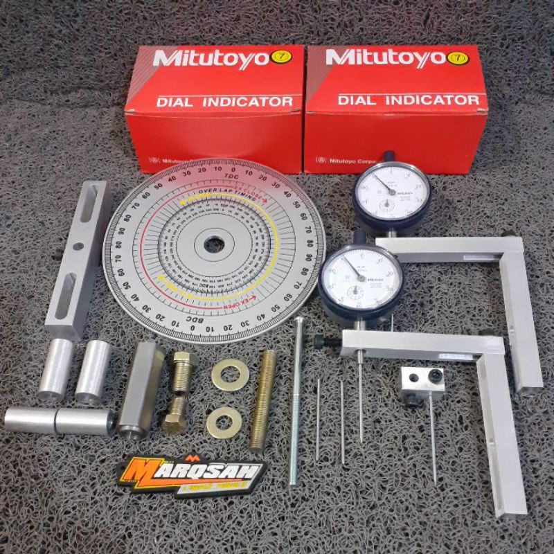 Dial set indicator mitutoyo plus Dudukan Top Piston set busur dan dudukan penunjuk busur