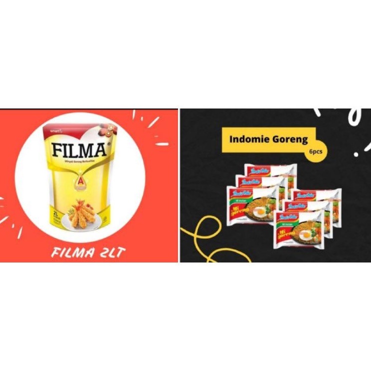 

Paket Sembako Minyak 2L dan 6pcs indomie goreng