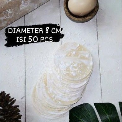 

Kulit dimsum TIPIS diameter 8cm isi 50 pcs