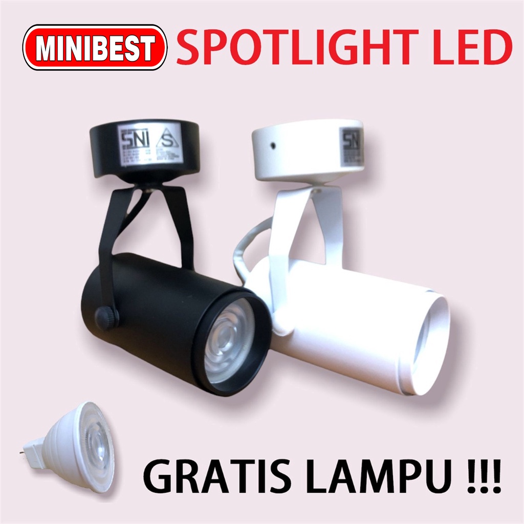 [MB] LAMPU SOROT MR16 / FITING SOROT LED Rell Track LED Spotlight / LAMPU DEKORASI TOKO  CAFE