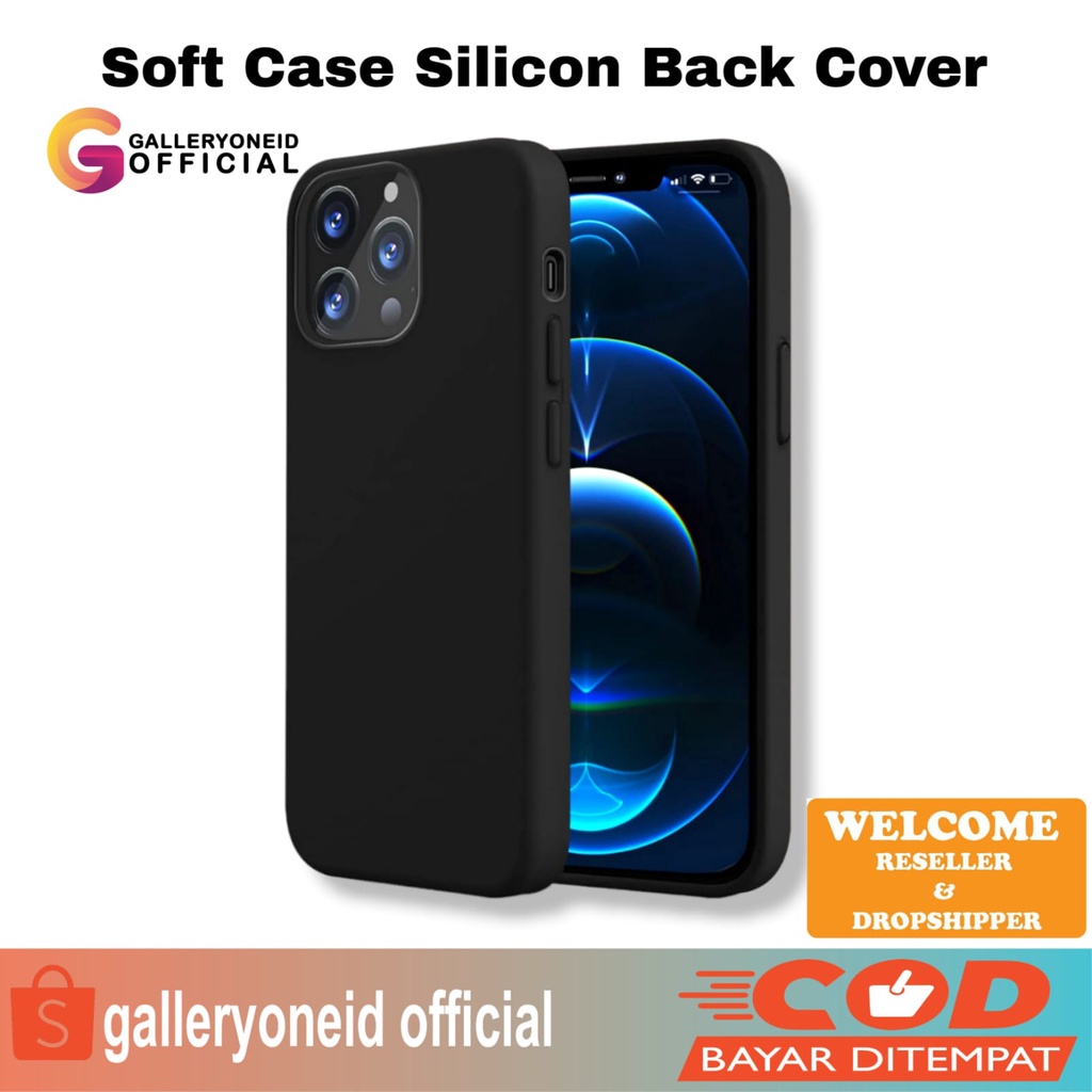 Soft Case Silicon Back Cover Premium Casing iPhone Xs 12 13 Mini Pro Max