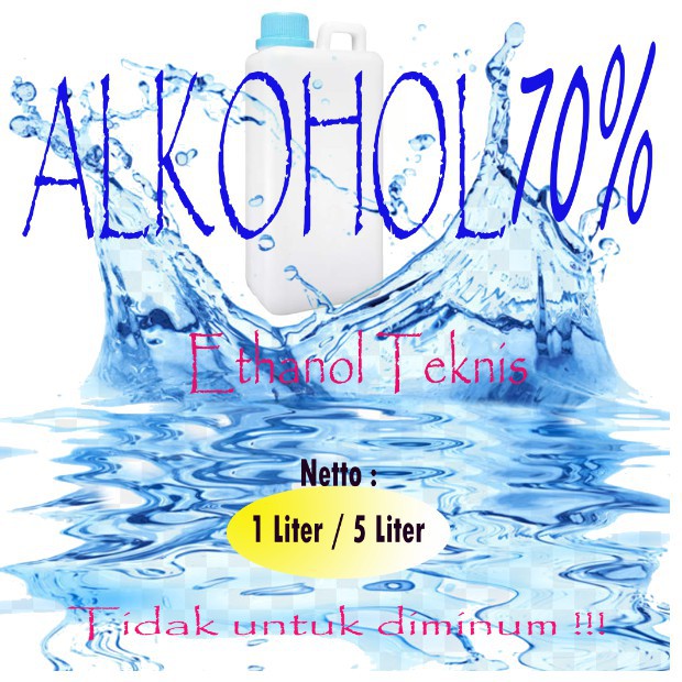 ALKOHOL ETHANOL TEKNIS 1 LITER 96% UNTUK HAND SANITIZER ECERAN DISKON