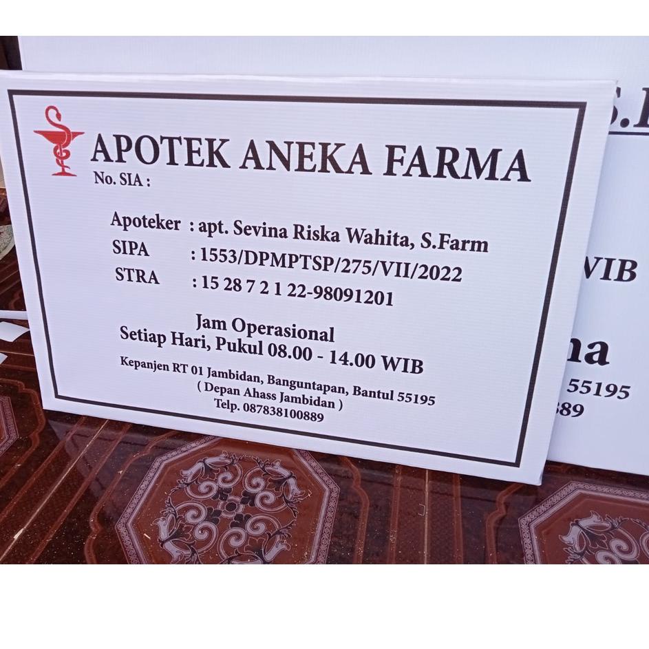 

(X-OOR (✔ PAPAN NAMA APOTEK / APOTEKER (★★★★★